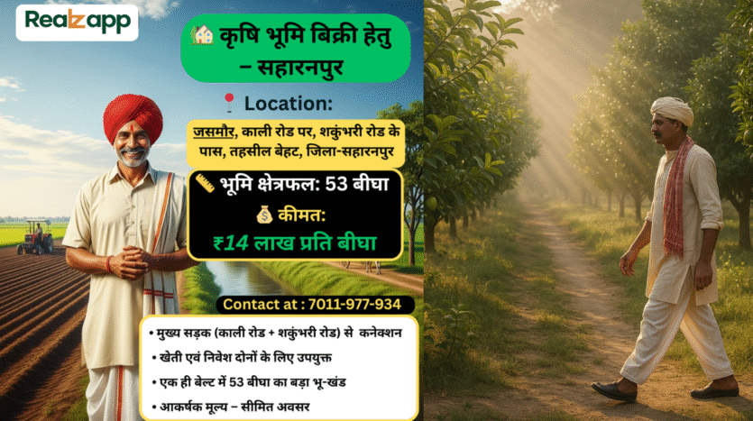 कृषि भूमि बिक्री हेतु – सहारनपुर